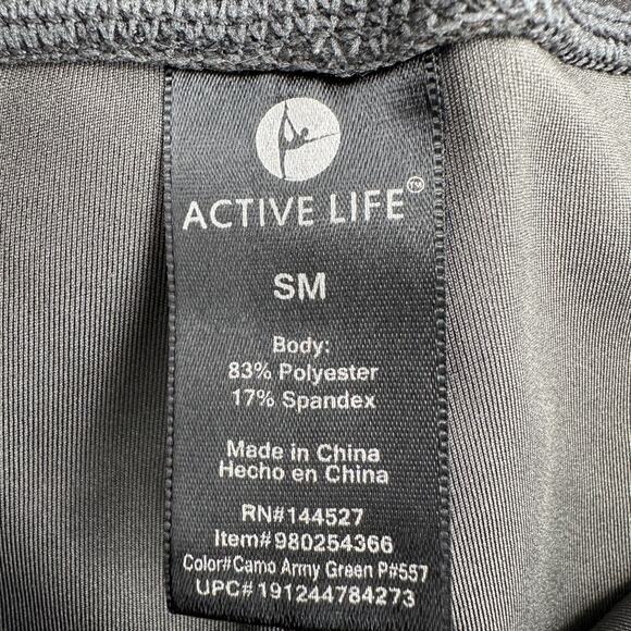Active Life Camo High-Waisted Side Pockets Athleisure‎ Leggings Womens Small - Picture 3 of 7